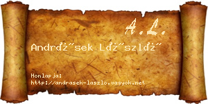 Andrásek László névjegykártya