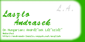 laszlo andrasek business card